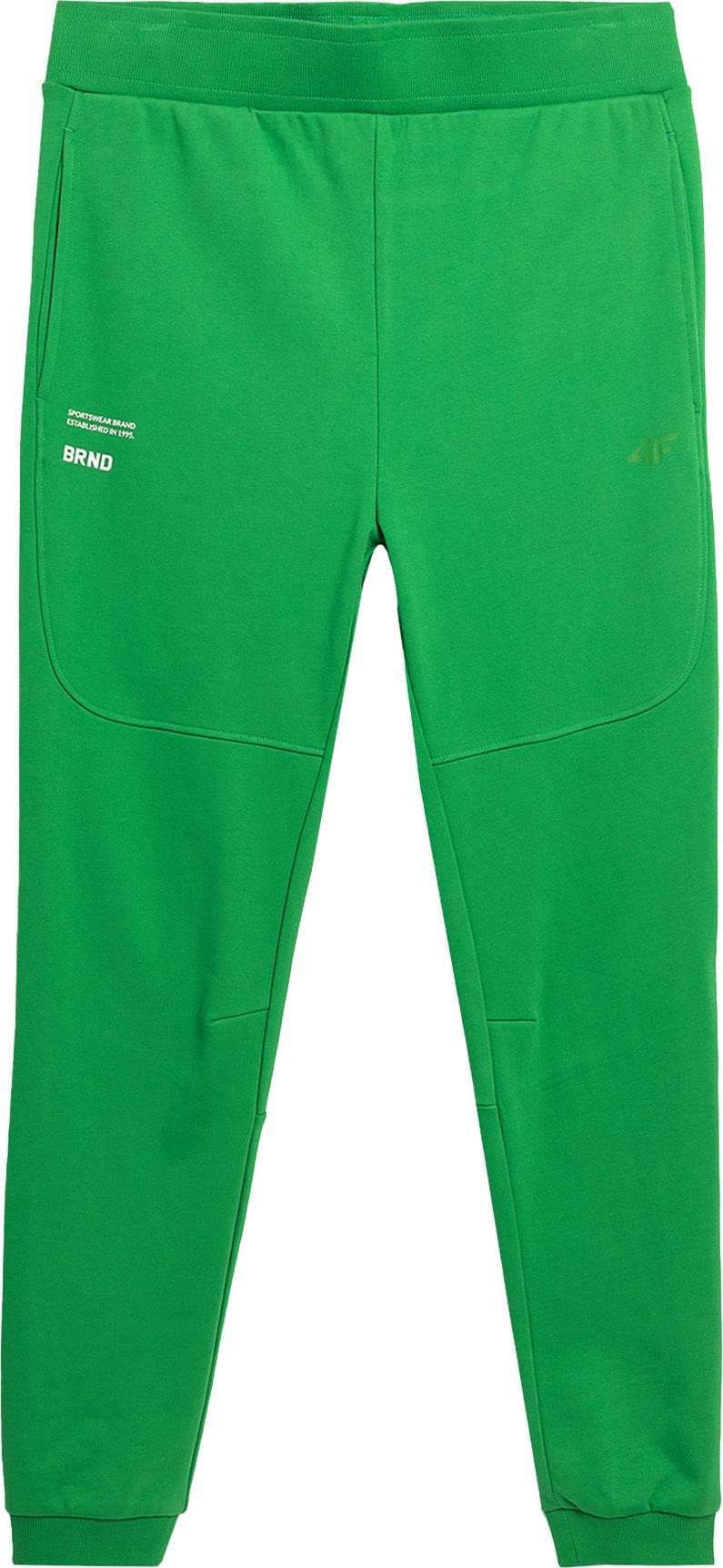 4F Sportovní kalhoty trávově zelená / bílá