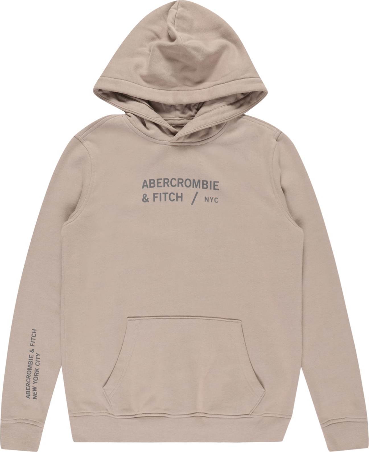 Abercrombie & Fitch Mikina šedobéžová / antracitová