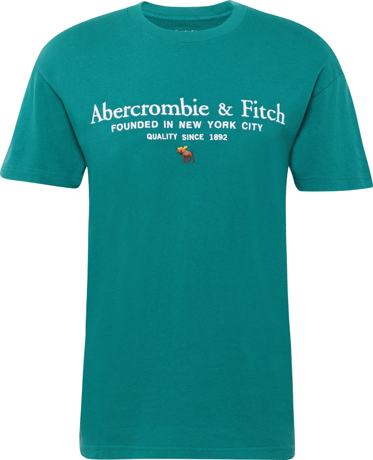 Abercrombie & Fitch Tričko nefritová / bílá