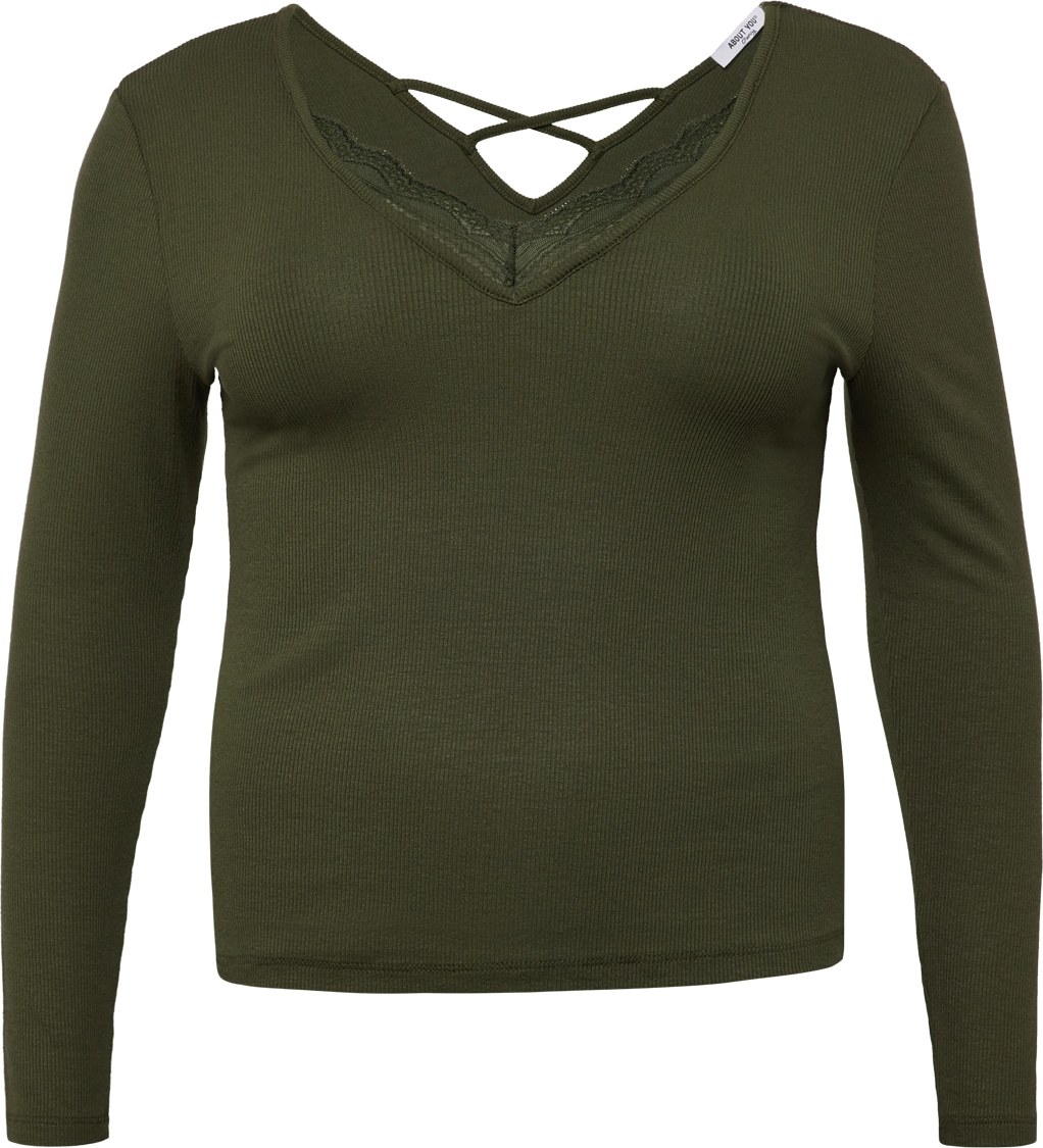 ABOUT YOU Curvy Tričko 'Christina' khaki