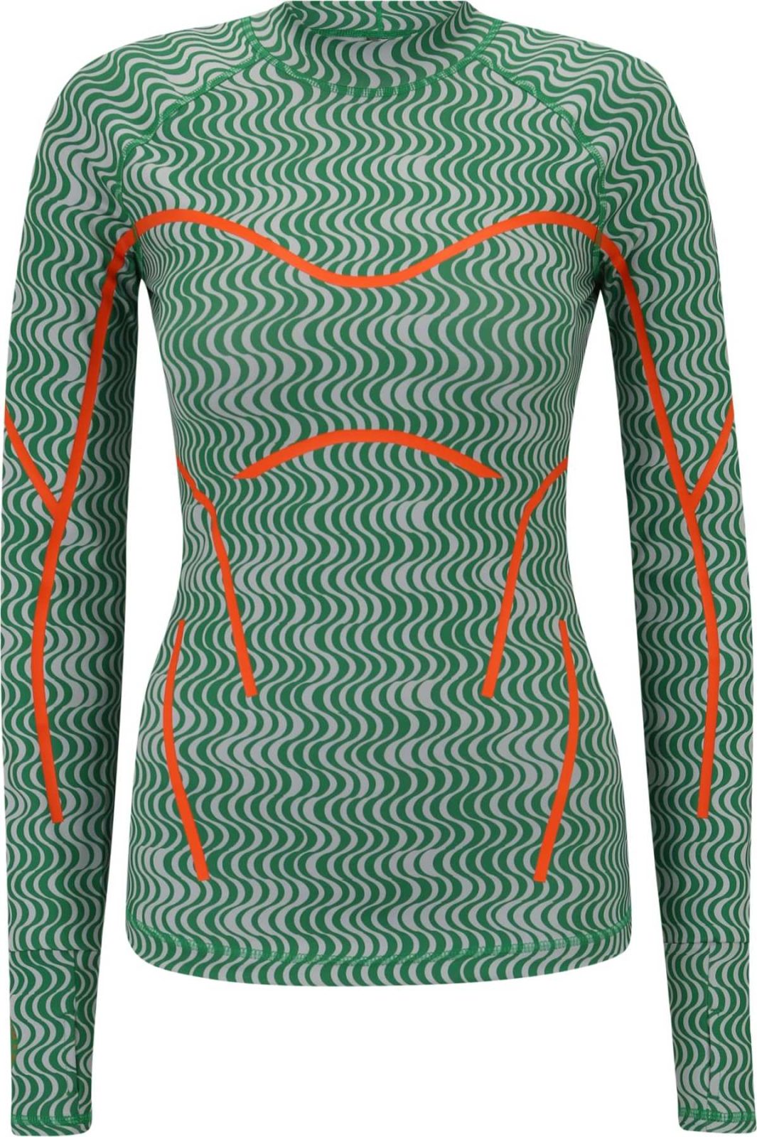 ADIDAS BY STELLA MCCARTNEY Funkční tričko zelená / oranžová / bílá