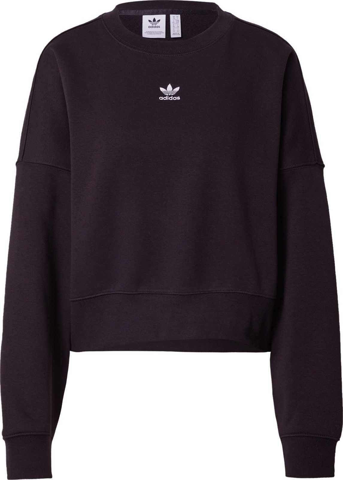 ADIDAS ORIGINALS Mikina černá / bílá