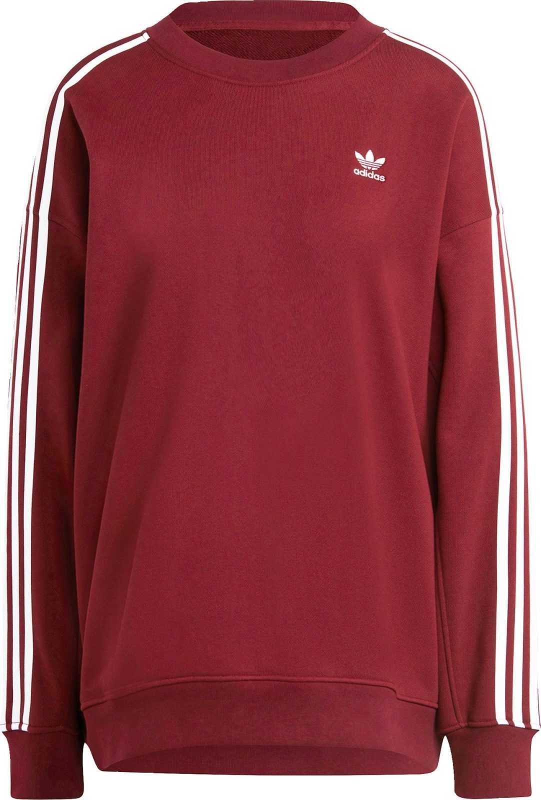 ADIDAS ORIGINALS Mikina karmínově červené / bílá