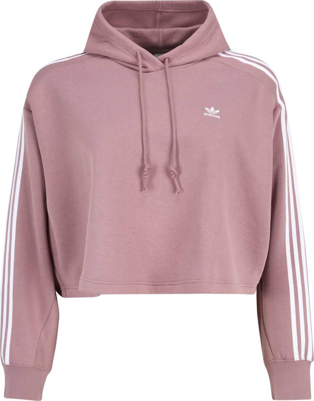 ADIDAS ORIGINALS Mikina starorůžová / bílá