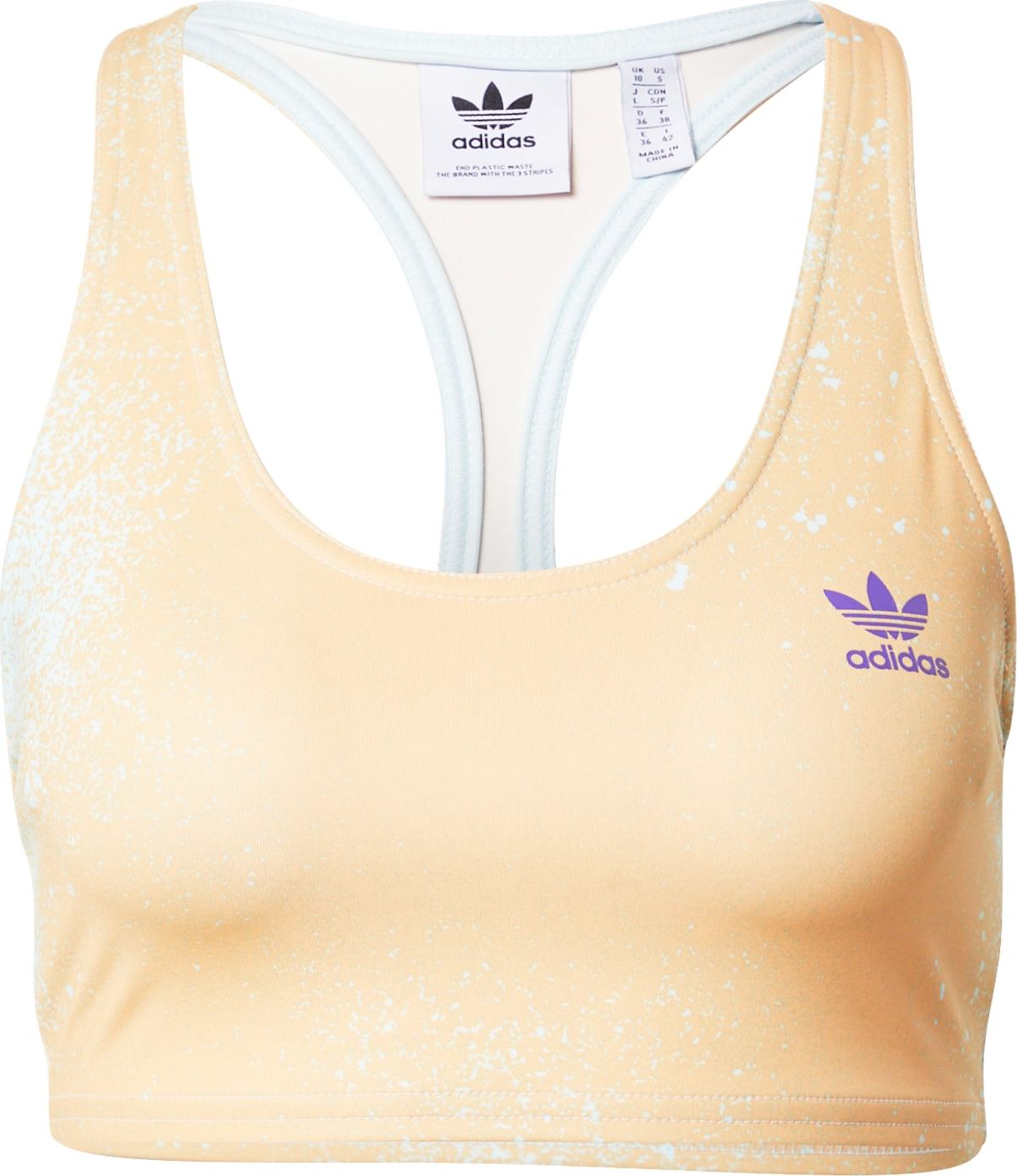 ADIDAS ORIGINALS Podprsenka tyrkysová / tmavě fialová / pastelově oranžová