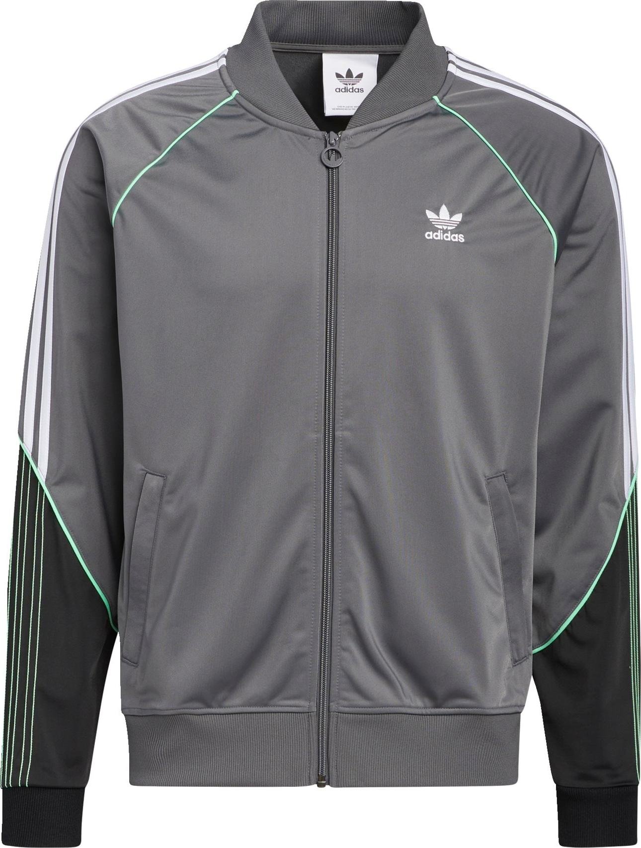 ADIDAS ORIGINALS Přechodná bunda tyrkysová / šedá / černá / bílá