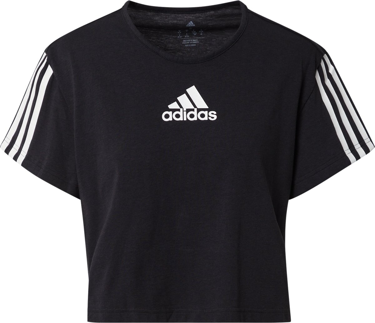 ADIDAS SPORTSWEAR Funkční tričko černá / bílá