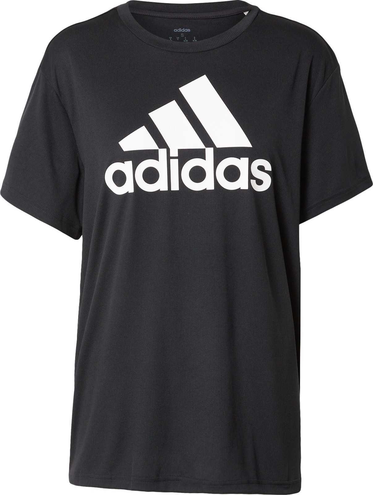 ADIDAS SPORTSWEAR Funkční tričko černá / bílá