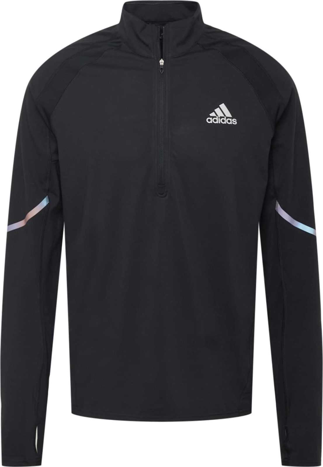 ADIDAS SPORTSWEAR Funkční tričko černá / stříbrná