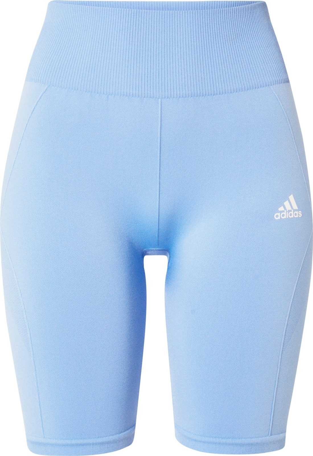 ADIDAS SPORTSWEAR Sportovní kalhoty světlemodrá / bílá