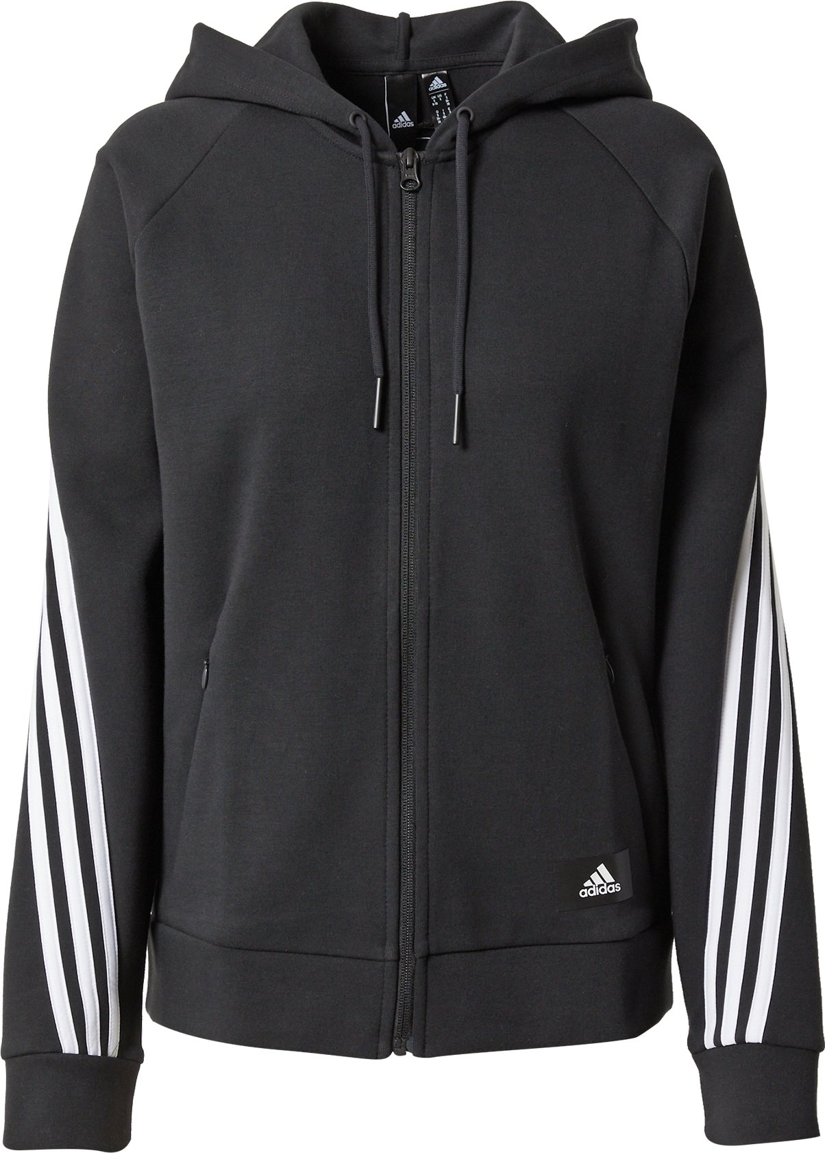 ADIDAS SPORTSWEAR Sportovní mikina černá / bílá