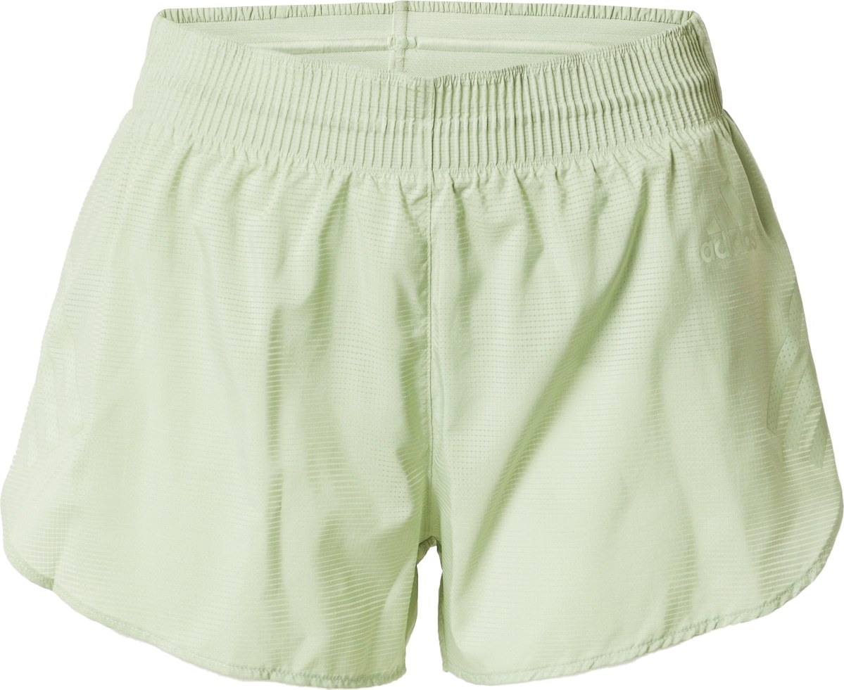 ADIDAS SPORTSWEAR Sportovní kalhoty 'Adizero' světle zelená / stříbrná