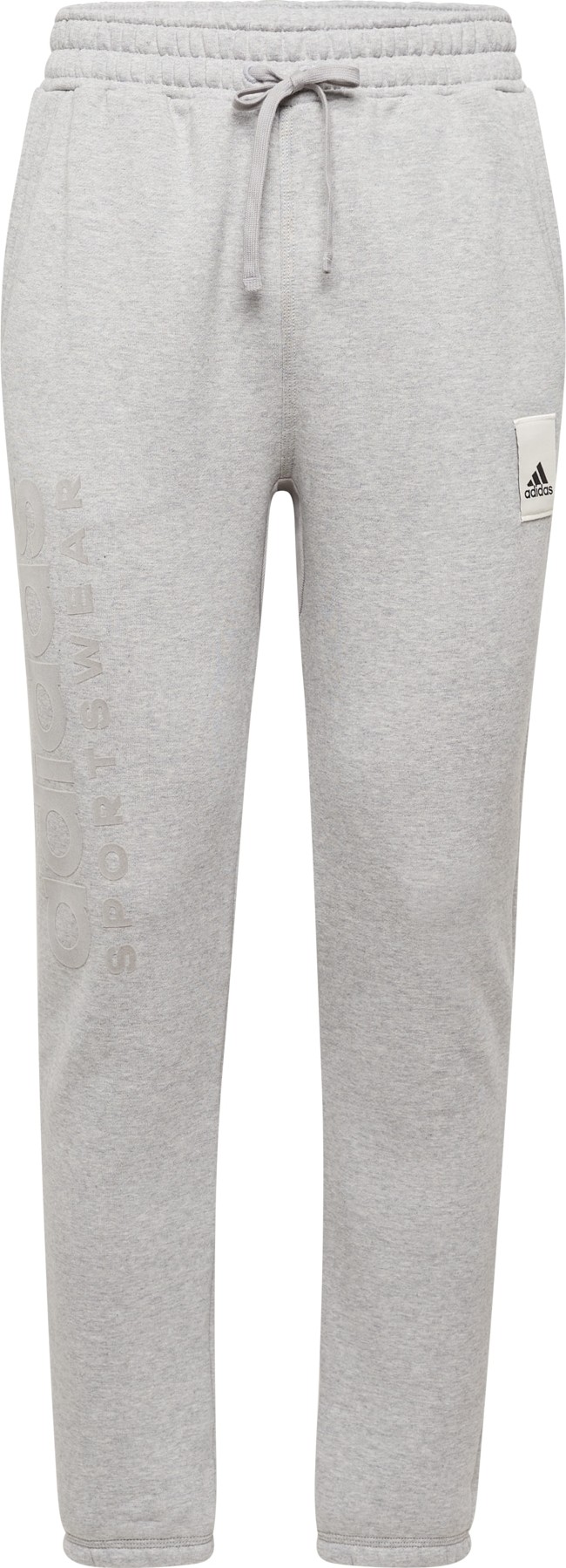 ADIDAS SPORTSWEAR Sportovní kalhoty šedý melír / černá / bílá