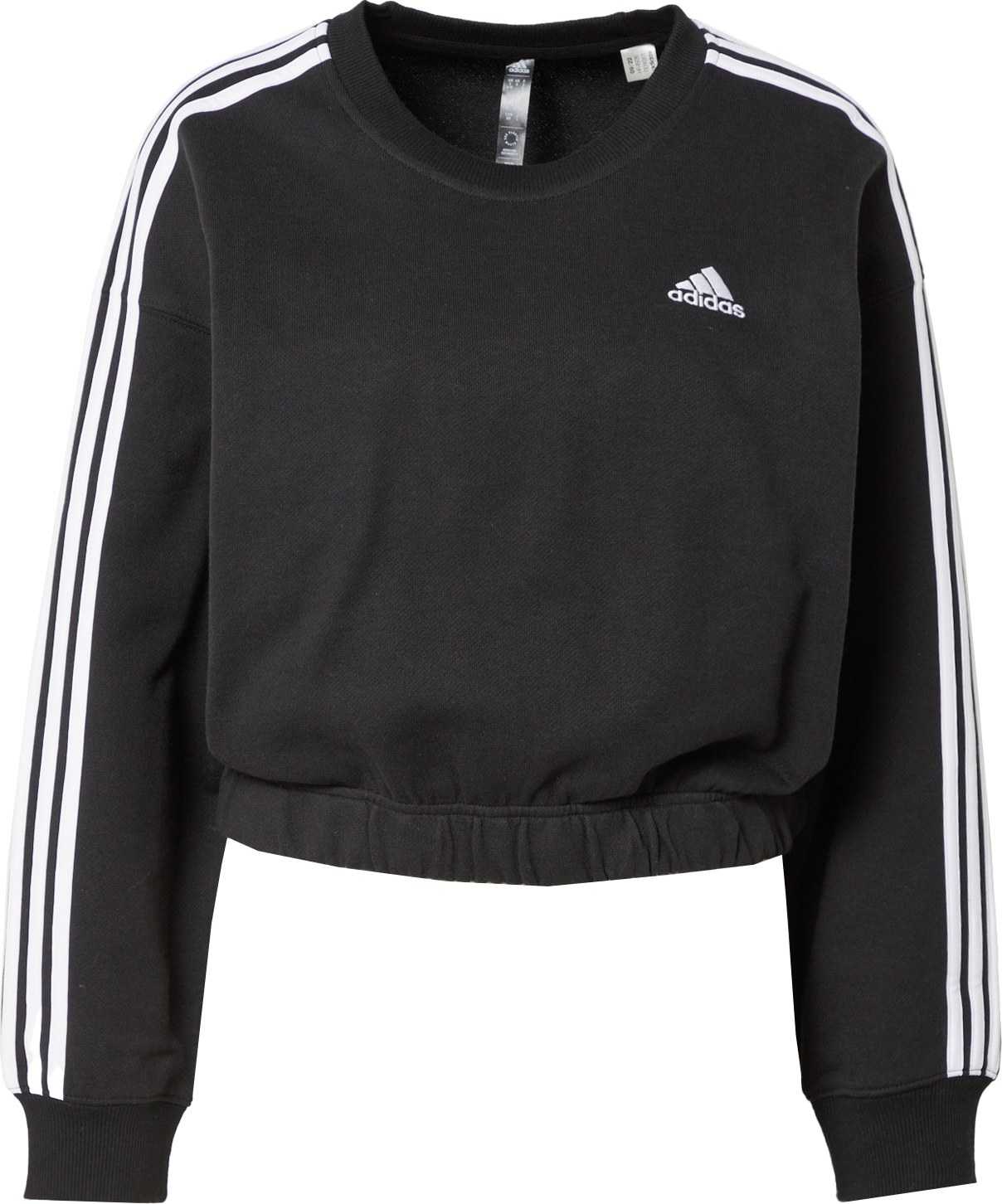 ADIDAS SPORTSWEAR Mikina černá / bílá