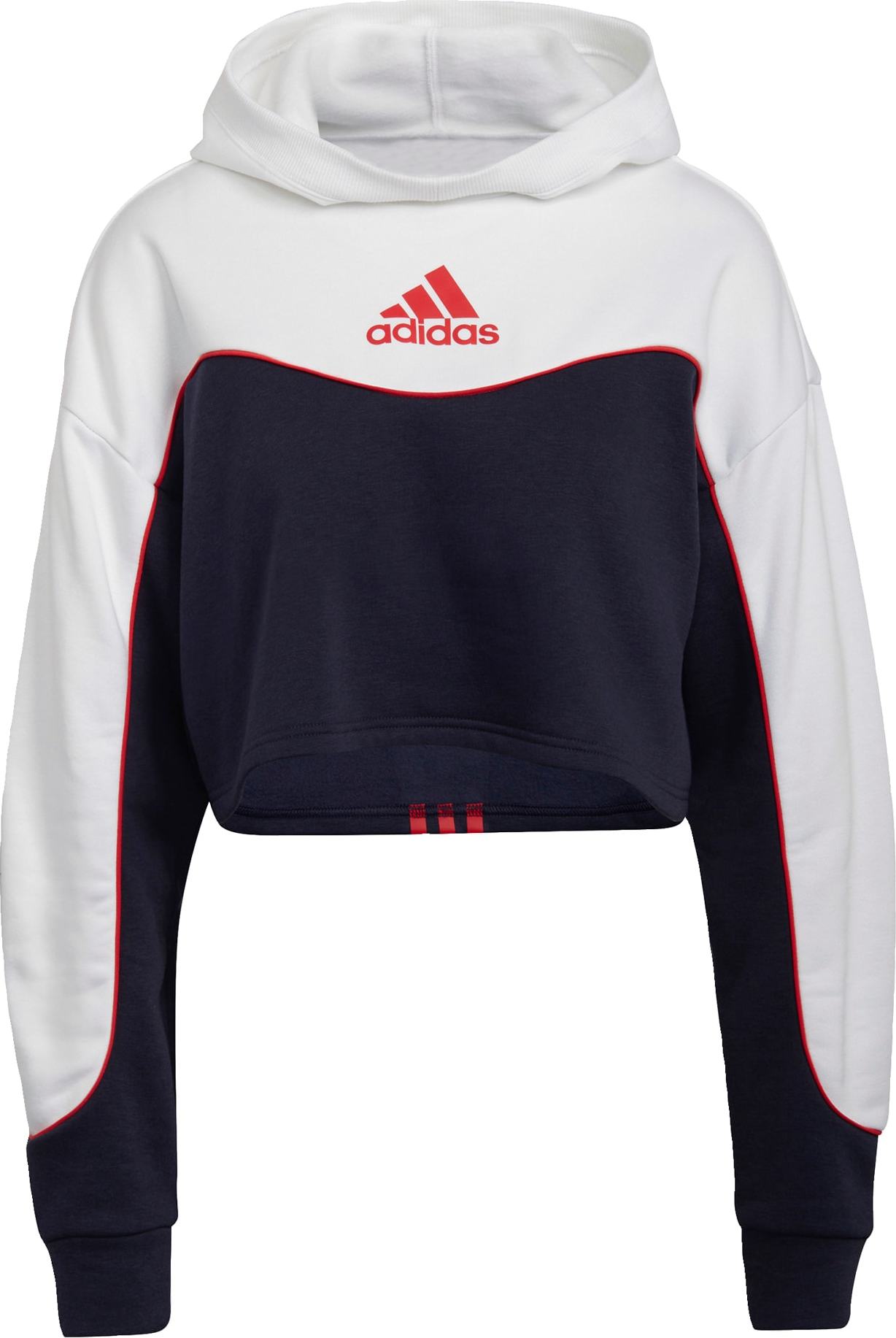 ADIDAS SPORTSWEAR Sportovní mikina noční modrá / červená / bílá