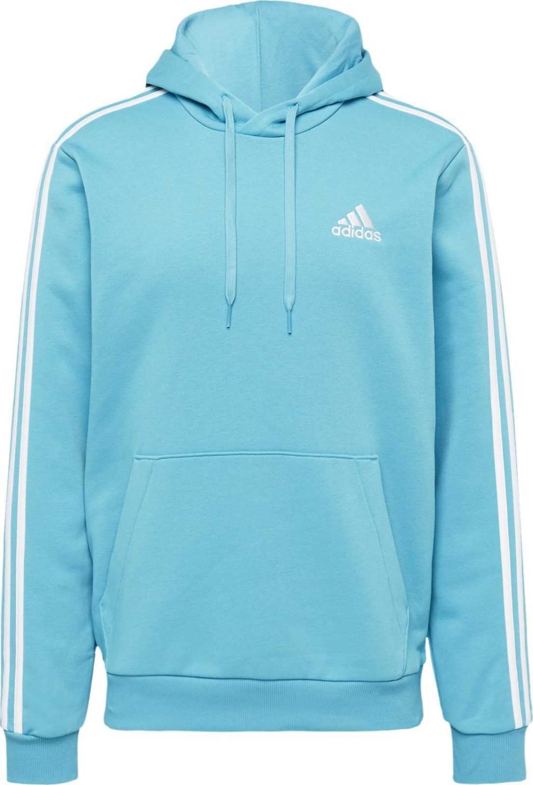 ADIDAS SPORTSWEAR Sportovní mikina světlemodrá / bílá