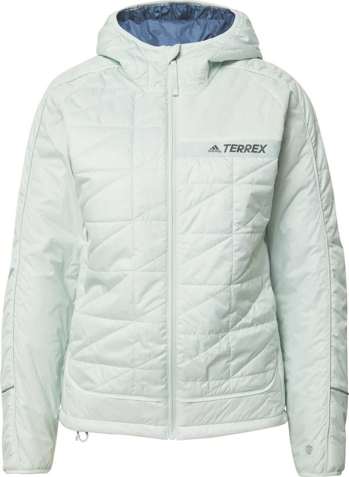 ADIDAS TERREX Outdoorová bunda pastelově zelená / černá