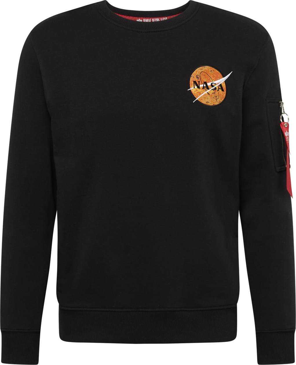 ALPHA INDUSTRIES Mikina 'Nasa' zlatě žlutá / oranžová / černá