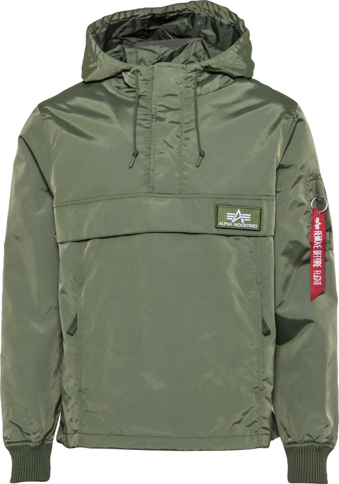 ALPHA INDUSTRIES Přechodná bunda 'TT Anorak LW' zelená