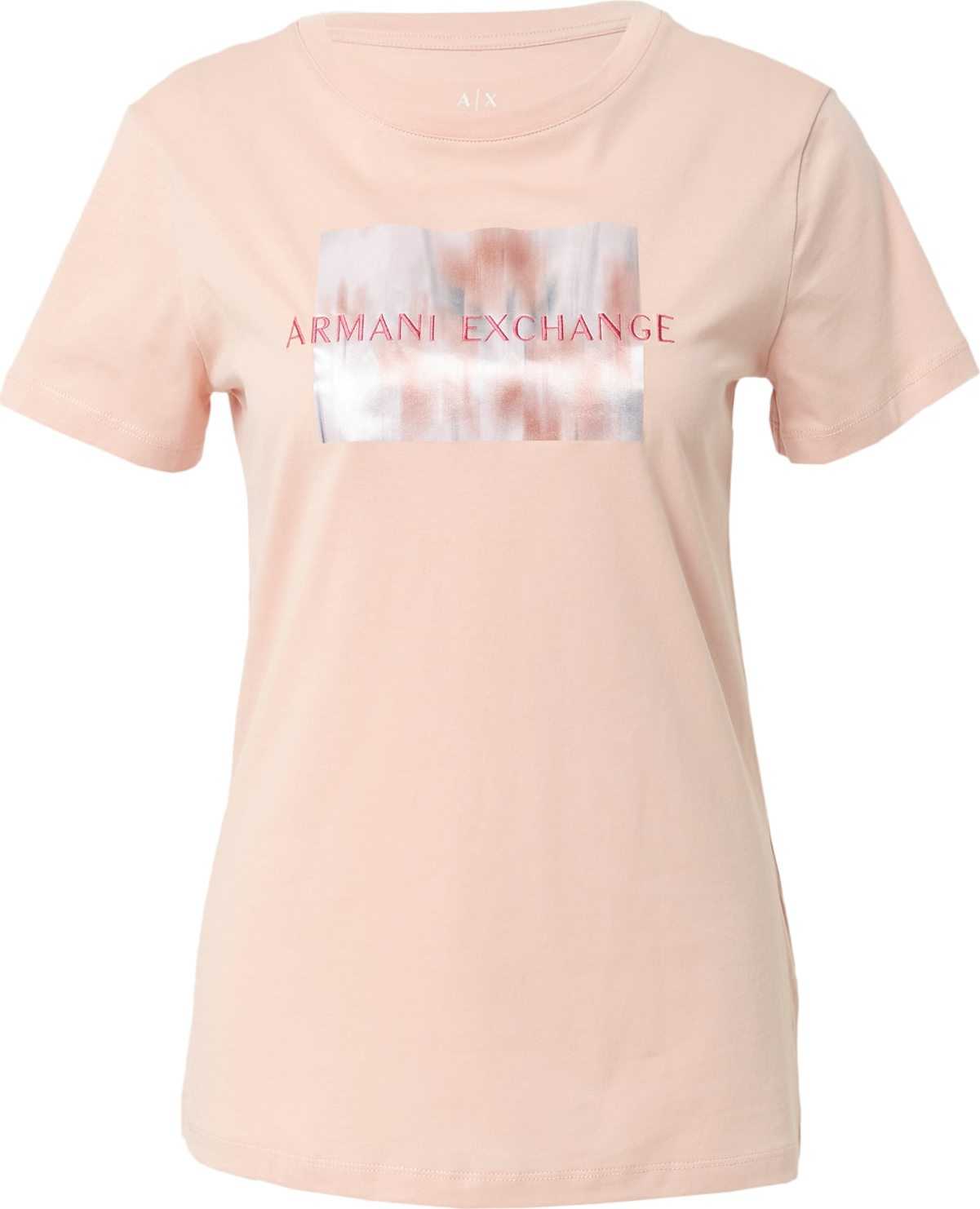 ARMANI EXCHANGE Tričko pastelová fialová / pink / růžová