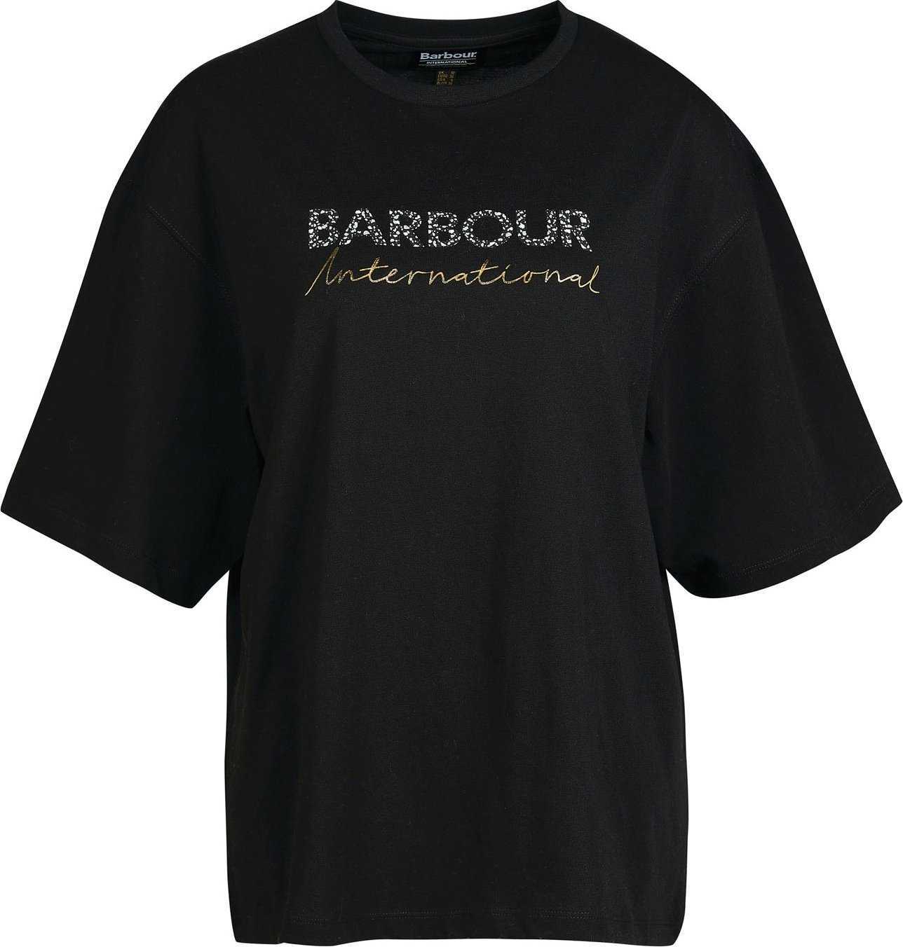 Barbour International Tričko zlatá / černá / bílá