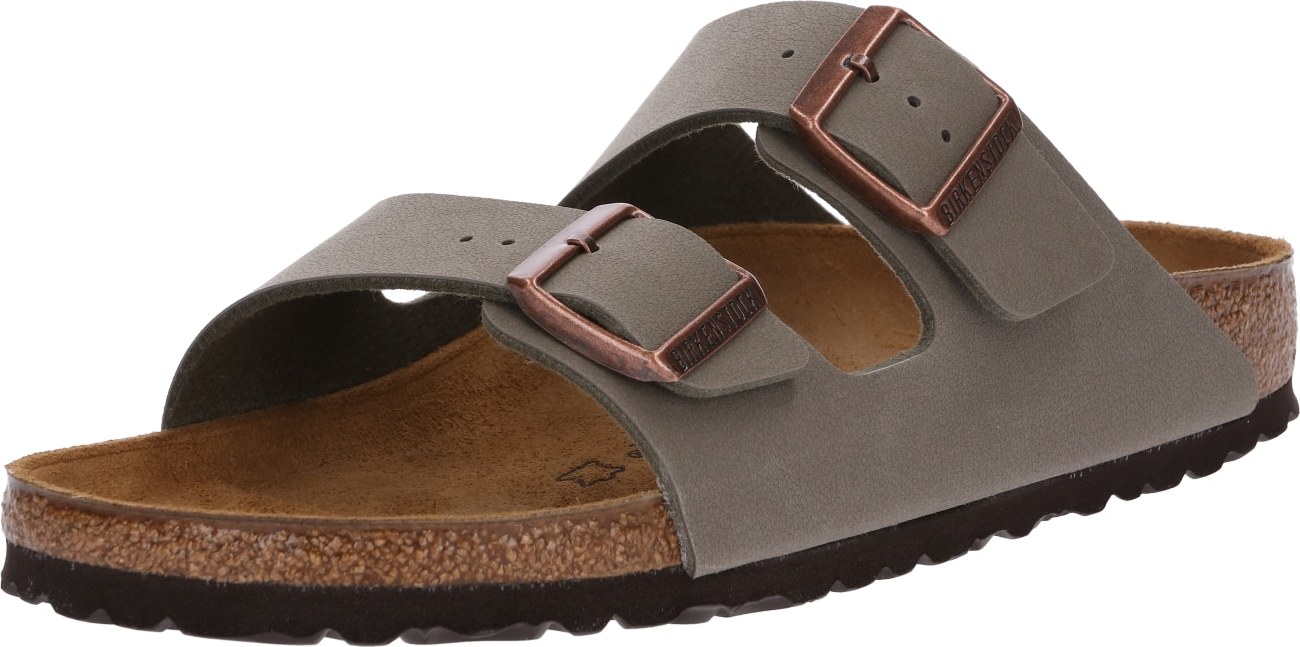 BIRKENSTOCK Pantofle 'Arizona' šedobéžová