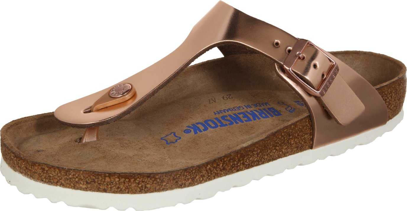 BIRKENSTOCK Žabky 'Gizeh' růžově zlatá