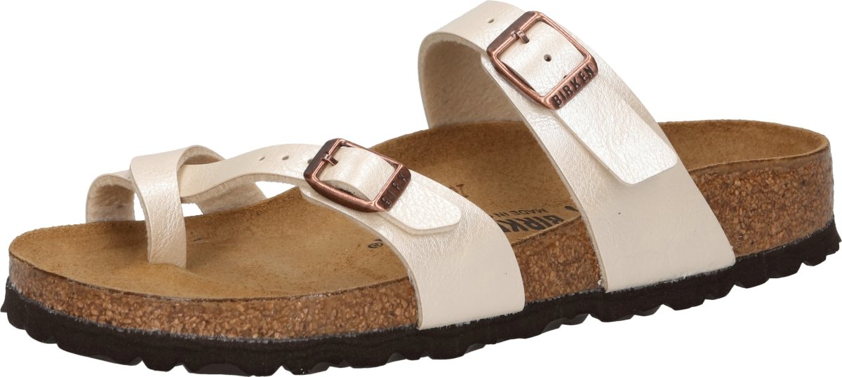 BIRKENSTOCK Žabky 'Mayari' krémová / růžově zlatá