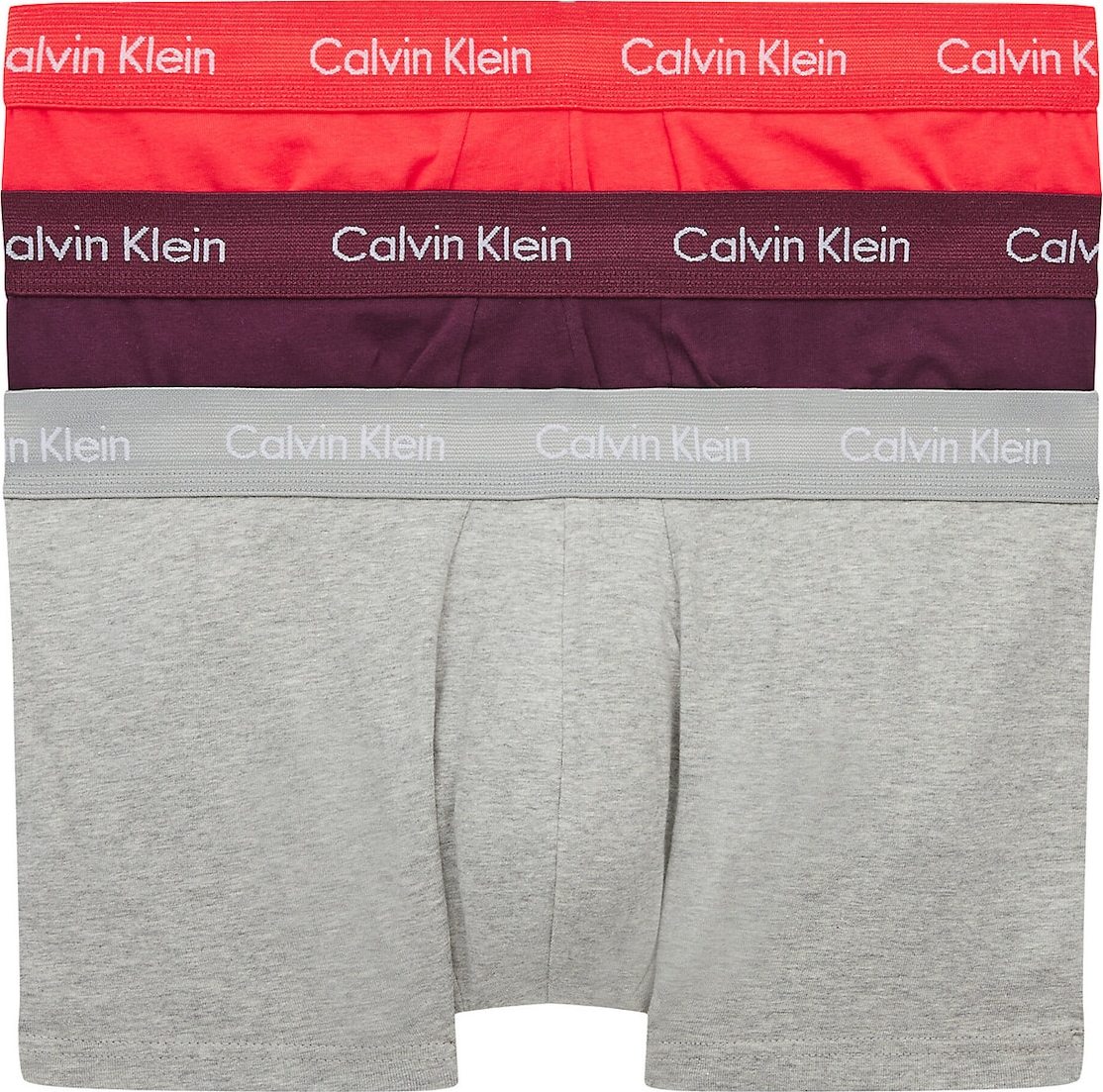 Calvin Klein Underwear Boxerky šedý melír / bobule / světle červená / bílá