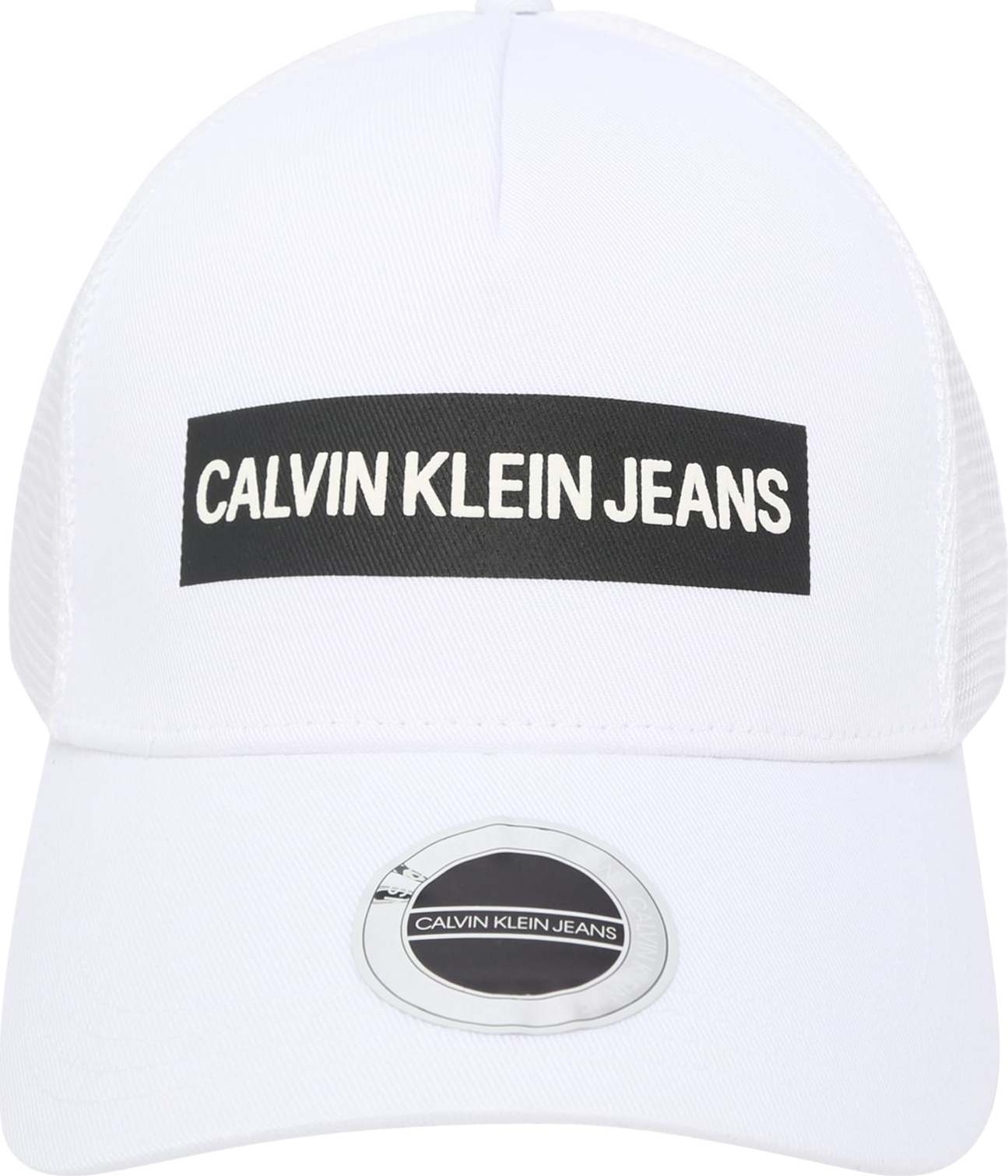 Calvin Klein Jeans Kšiltovka černá / bílá