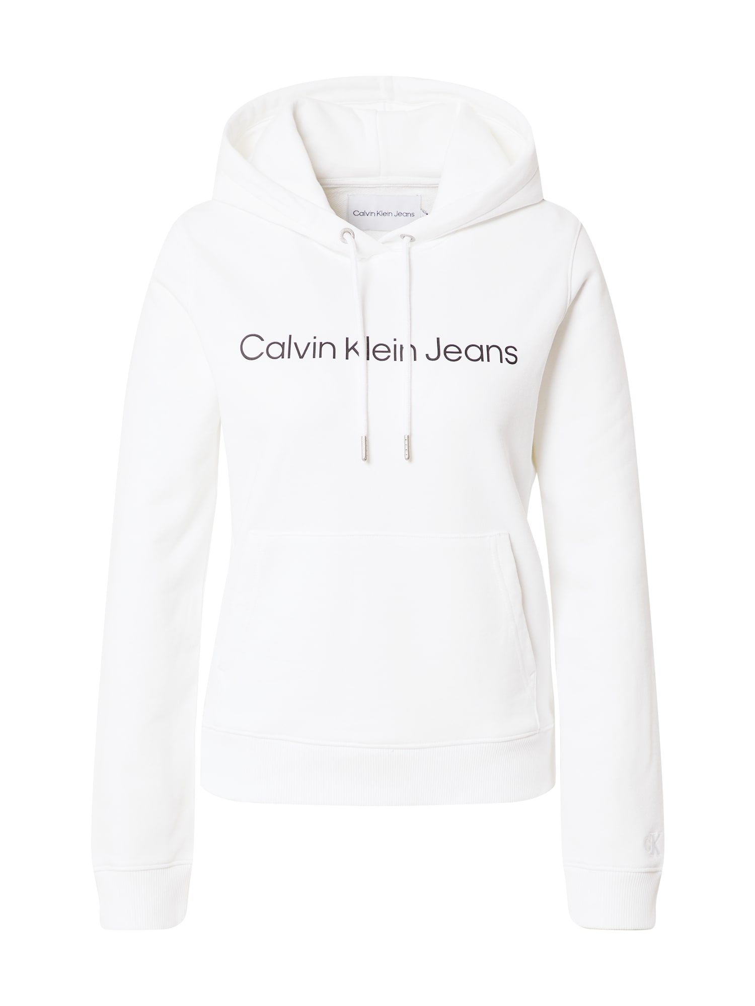 Calvin Klein Jeans Mikina černá / bílá