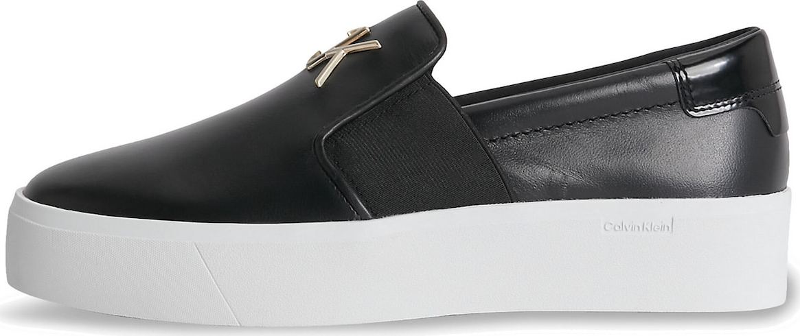 Calvin Klein Slip on boty zlatá / černá