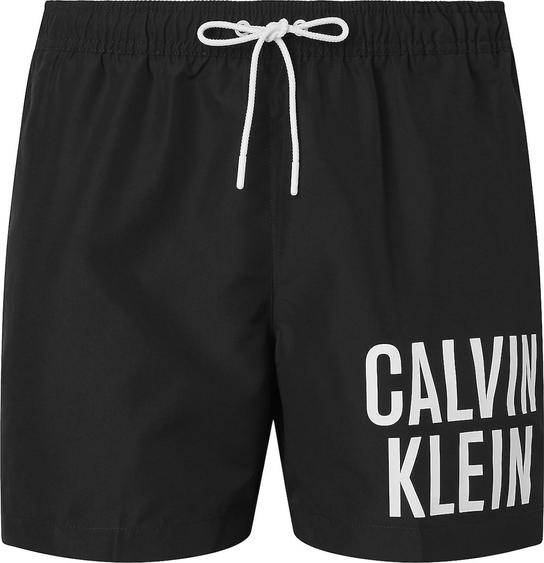 Calvin Klein Swimwear Plavecké šortky černá / bílá