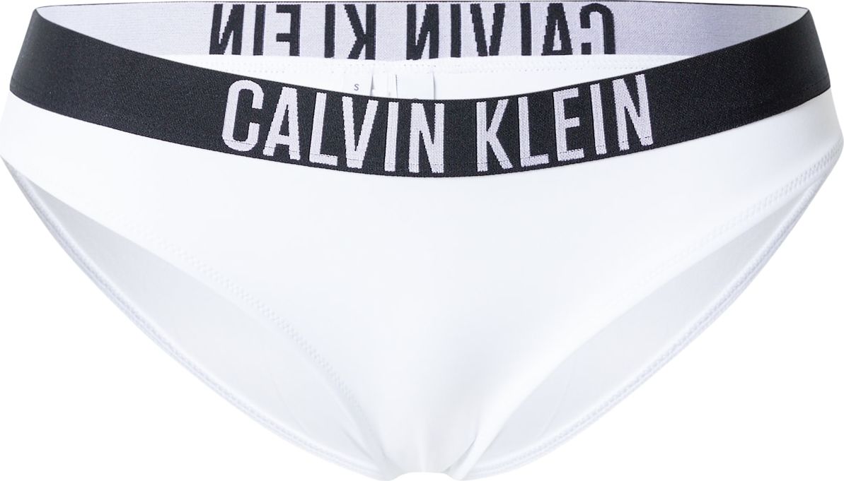 Calvin Klein Swimwear Spodní díl plavek černá / bílá