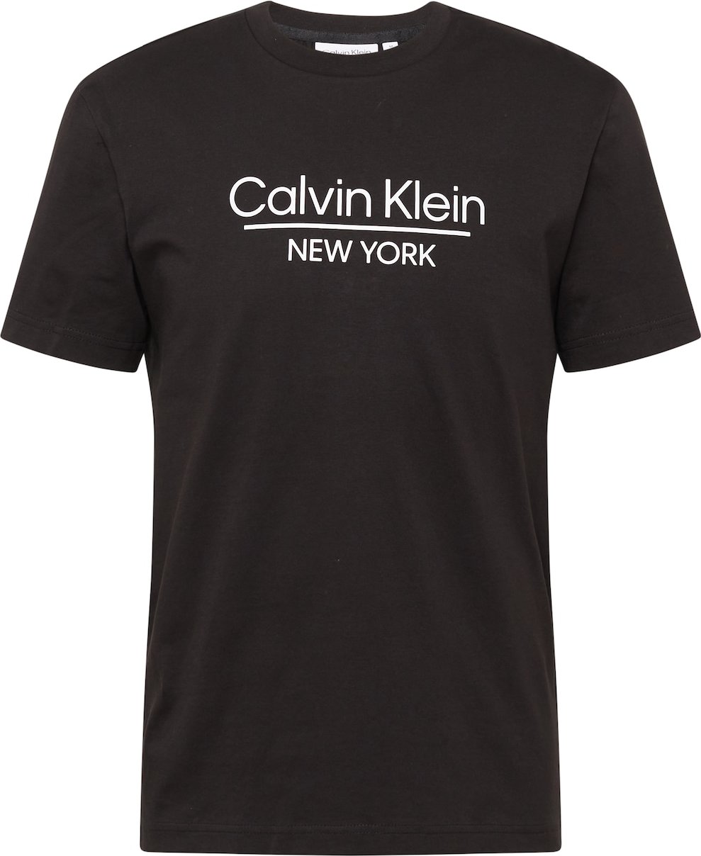 Calvin Klein Tričko černá / bílá