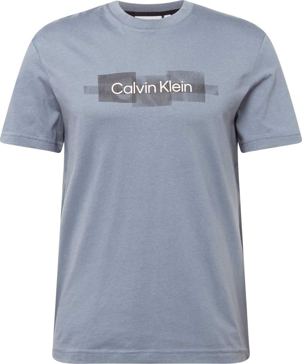 Calvin Klein Tričko hnědá / šedá / bílá