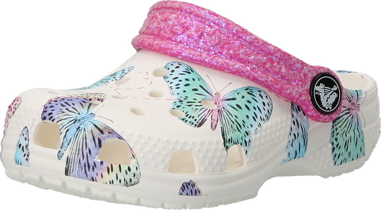 Crocs Sandály tyrkysová / pink / černá / přírodní bílá