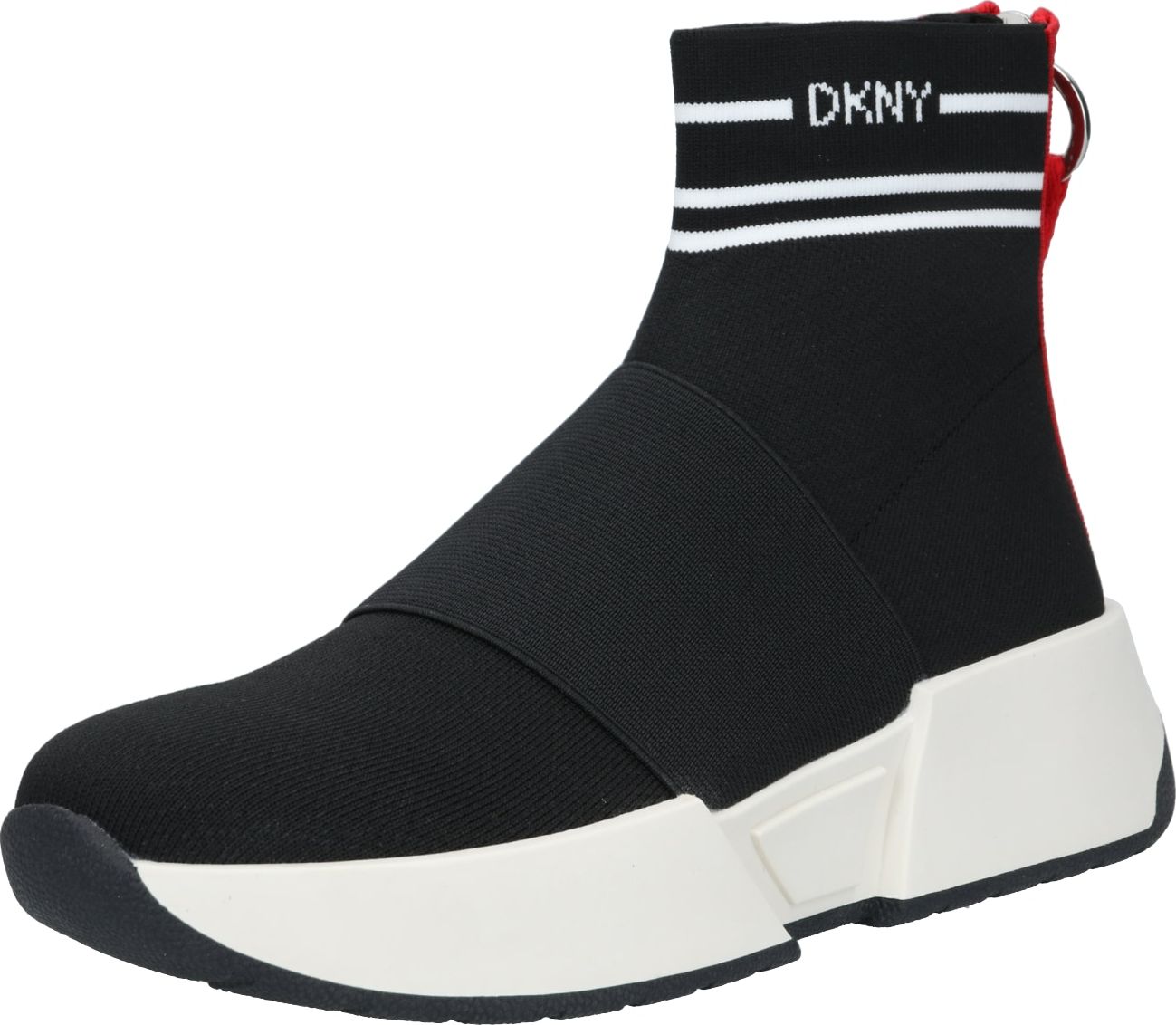 DKNY Kotníkové tenisky 'Marini' černá / bílá