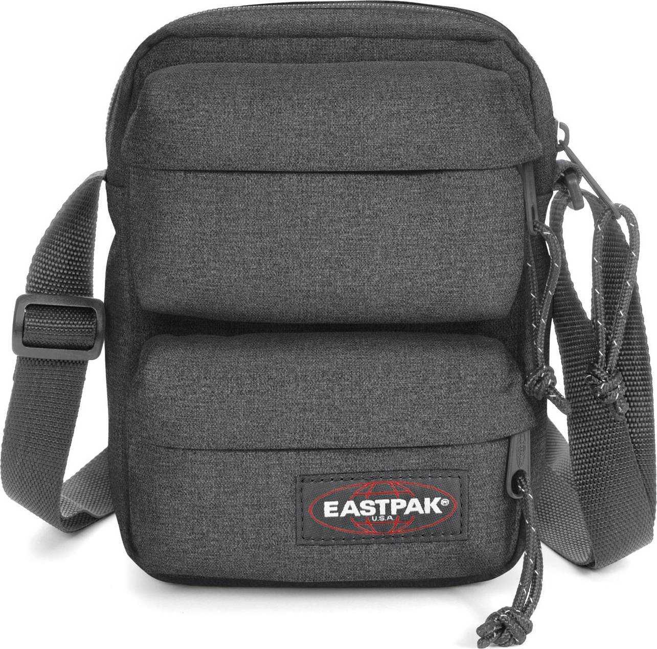 EASTPAK Taška přes rameno černý melír / bílá