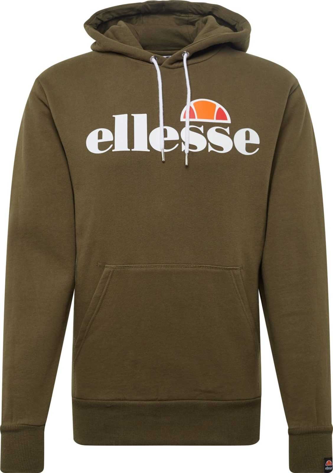 ELLESSE Mikina 'Gottero' khaki / oranžová / červená / bílá