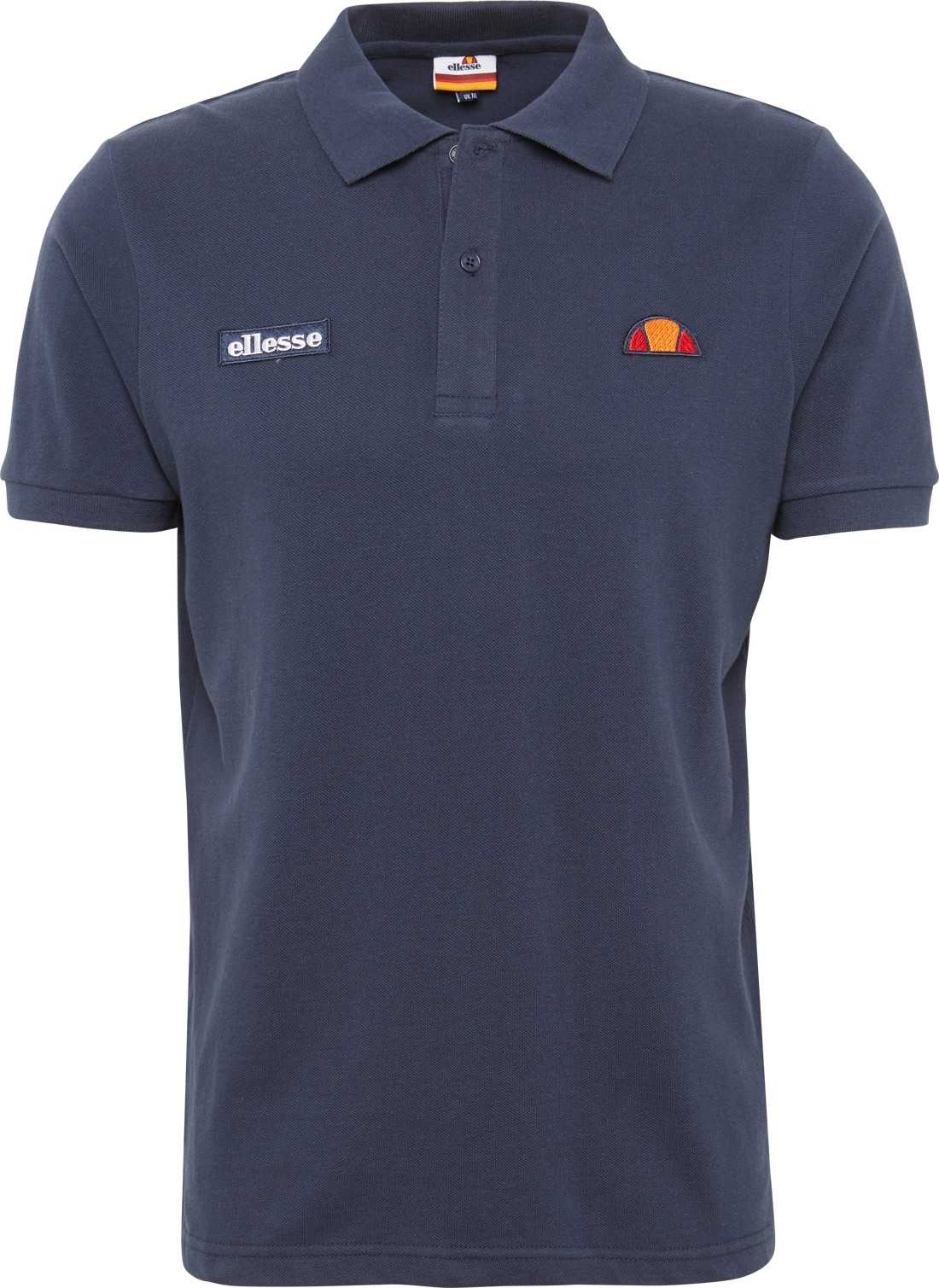 ELLESSE Tričko 'Montura' tmavě modrá / oranžová / červená / bílá