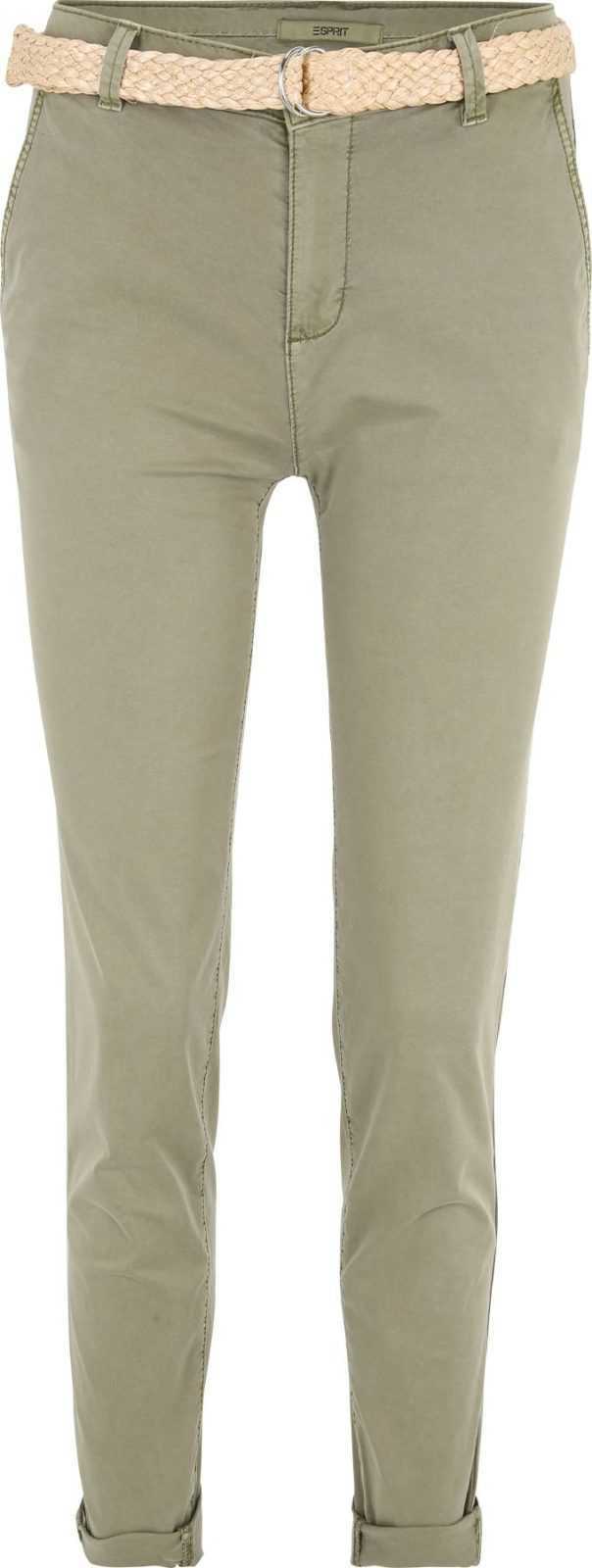 ESPRIT Chino kalhoty khaki