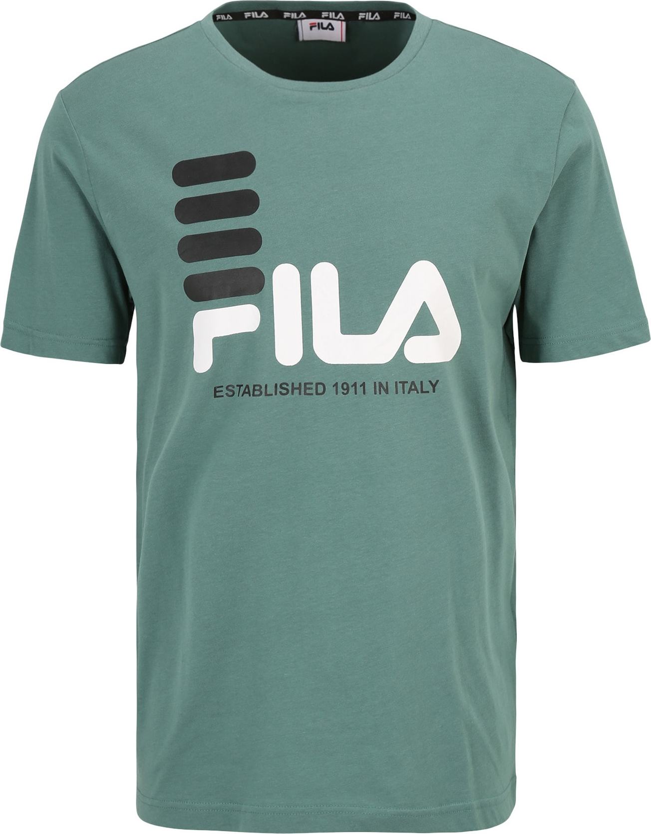 FILA Tričko 'Bippen' khaki / černá / bílá