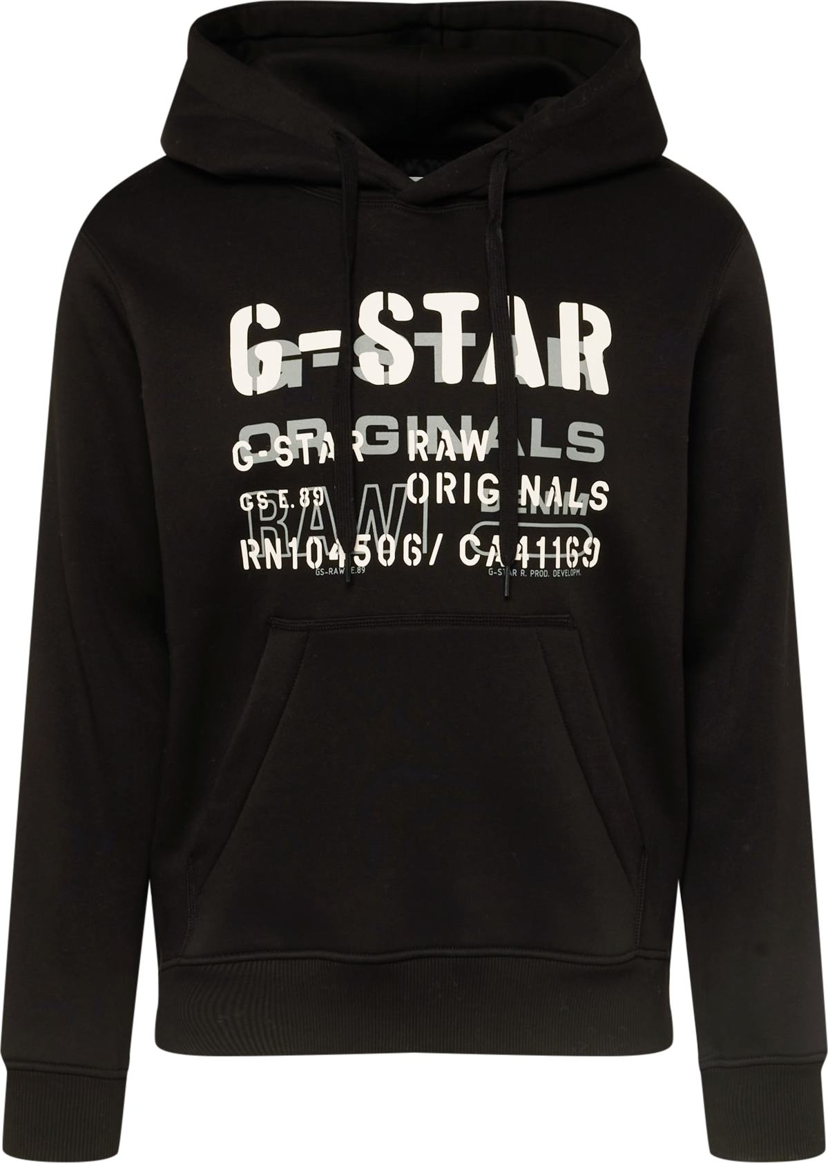 G-Star RAW Mikina černá / bílá