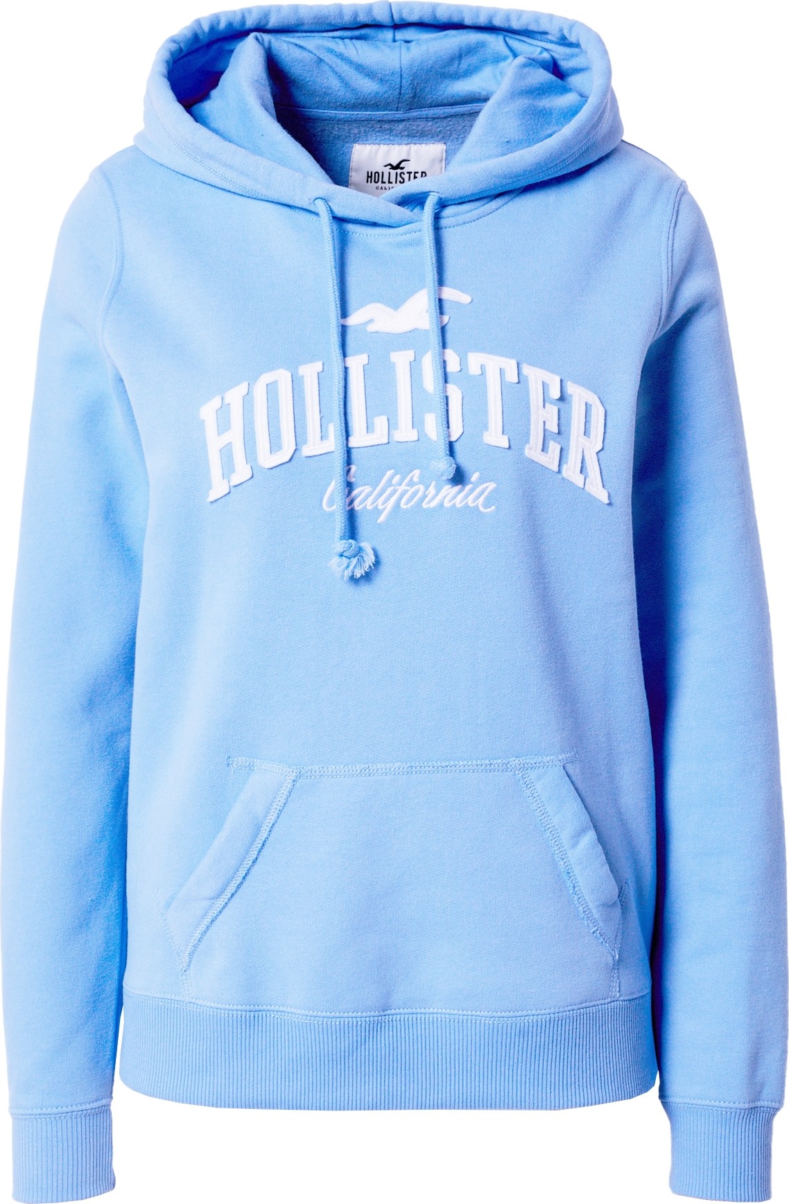 HOLLISTER Mikina kouřově modrá / bílá