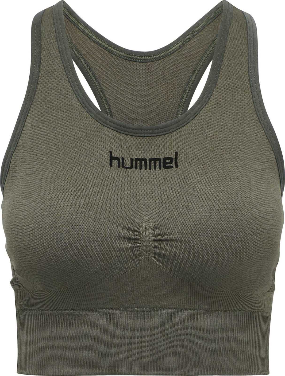 Hummel Sportovní podprsenka tmavě zelená / černá