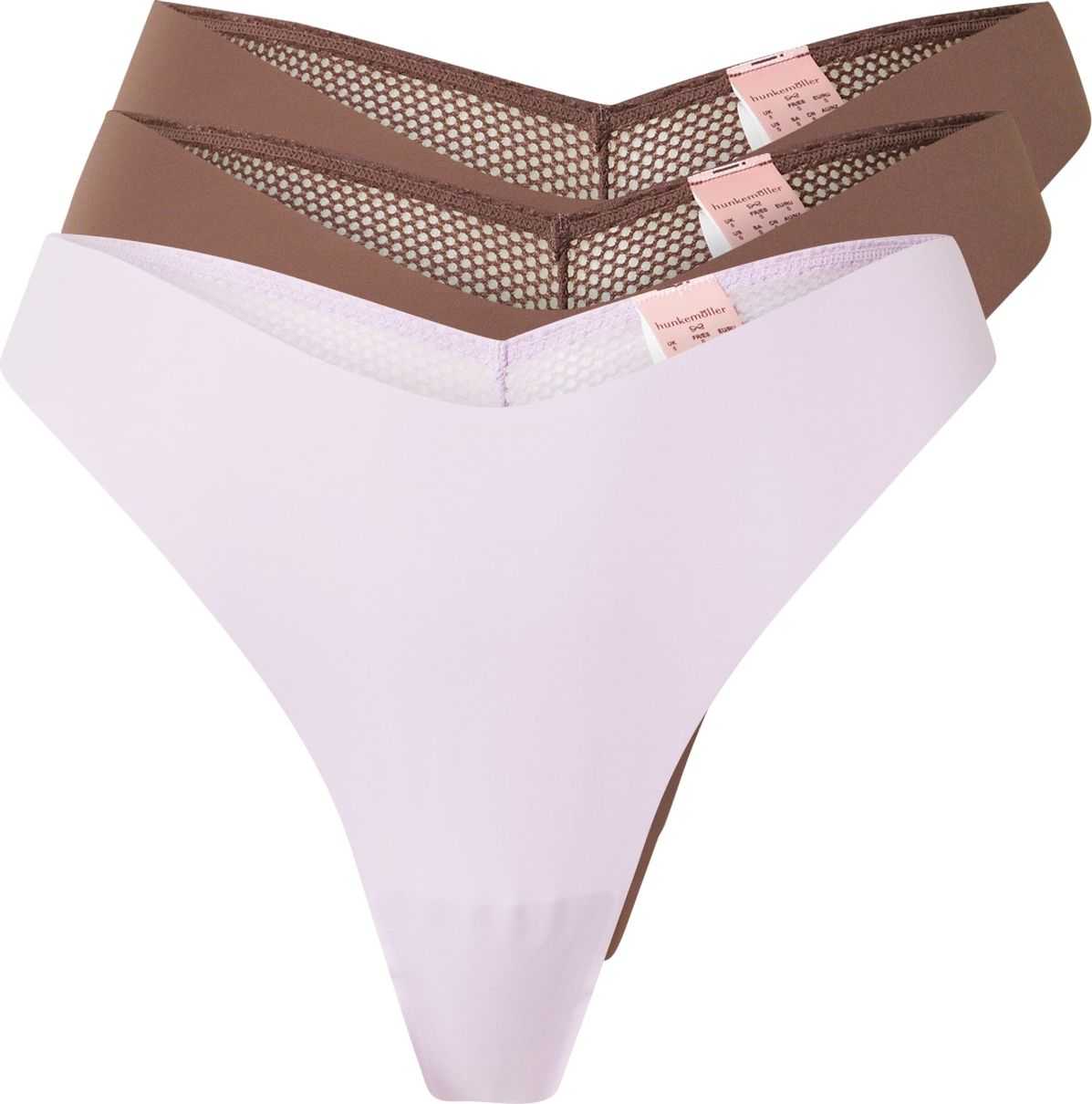 Hunkemöller Tanga kaštanově hnědá / orchidej