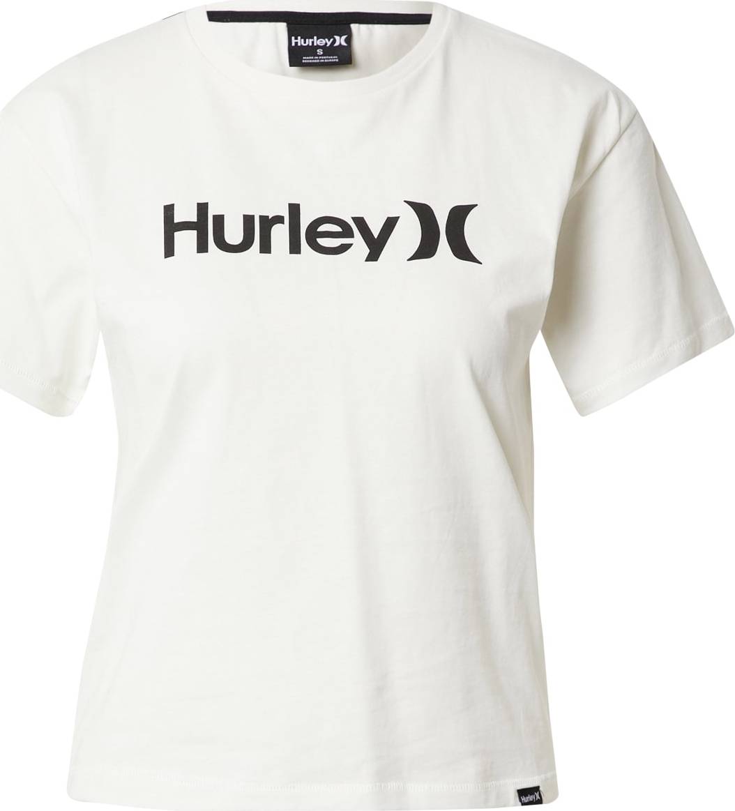 Hurley Funkční tričko krémová / černá