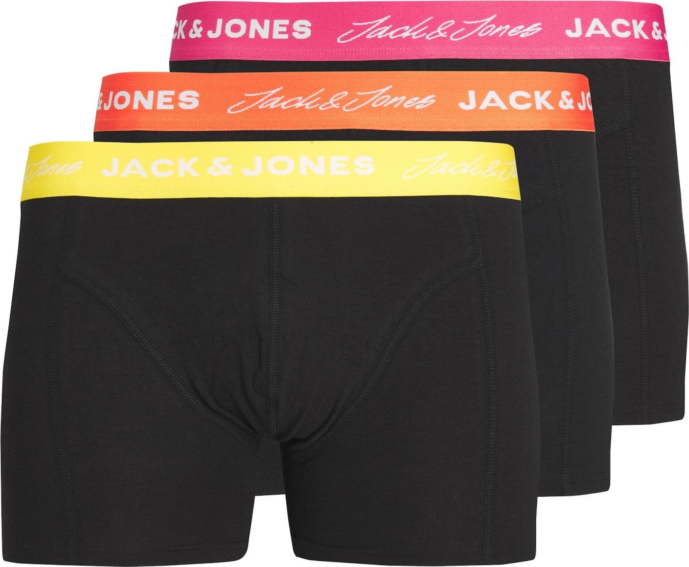 JACK & JONES Boxerky 'GILBERT' žlutá / oranžová / pink / černá