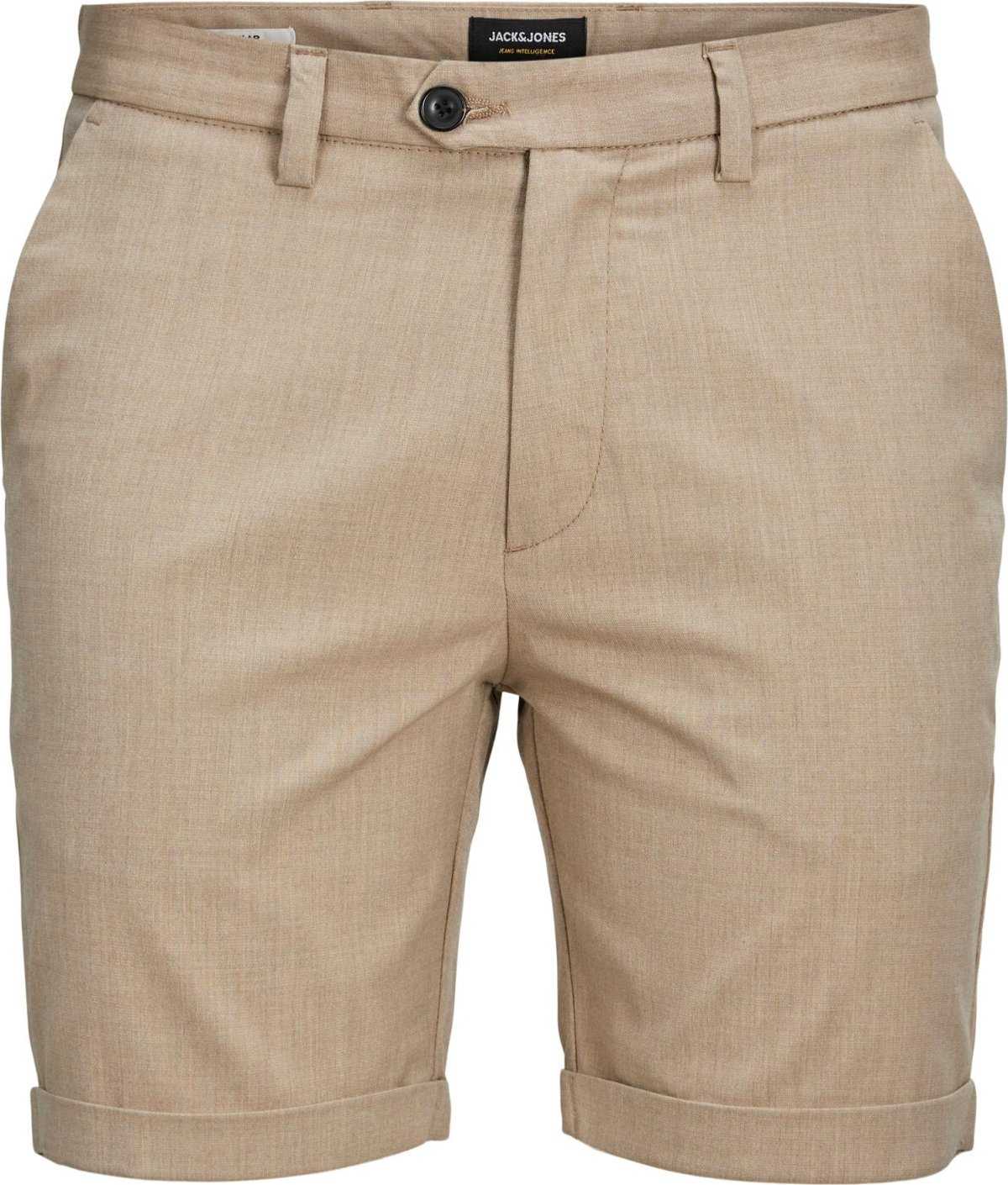 JACK & JONES Chino kalhoty 'Connor' světle béžová